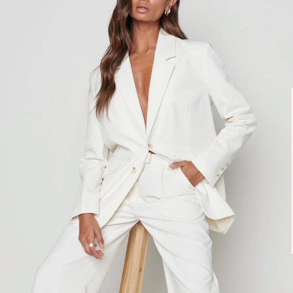 Pretty Lavish Jackets & Blazers - Pretty Lavish Dylan Dad Blazer in Cream